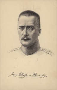 Albrecht, vévoda württemberský, německý princ a generál z první světové války (litografie) od German School