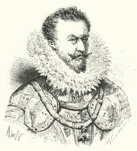 Alexander Farnese, vévoda z Parmy, guvernér Španělského Nizozemska (rytina) od German School