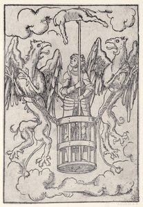 Alexandr Veliký vynášel do vzduchu dvěma gryfy, kolem roku 1525 od German School