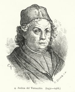 Andrea del Verrocchio , italský renesanční malíř, sochař a zlatník (rytina) od German School