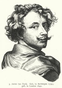 Anthony van Dyck , vlámský barokní umělec (rytina) od German School