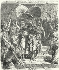 Antony a Kleopatra jako Osiris a Isis (rytina) od German School