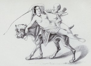 Ariadna na Boru (litho) od German School