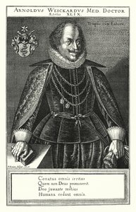 Arnold Weickard, německý lékař (rytina) od German School