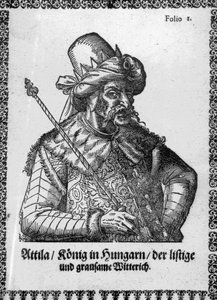 Attila the Hun (rytina) od German School