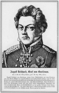 August Neidhard, hrabě z Gneisenau (rytina) od German School