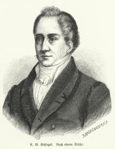 August Wilhelm Schlegel , německý básník a překladatel (litho) od German School