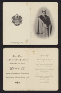 Banket na počest narozenin německého císaře Viléma II., Frankfurt, 27. ledna 1897 (litho) od German School