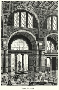 Baths of Caracalla, Řím (litho) od German School