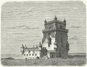 Belémská věž, Lisabon (rytina) od German School