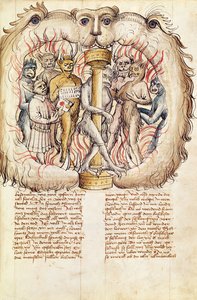 Belial a démoni, z „Proces de Belial de J. de Therano“ od Antonia Ruttela de Parmenchingen, 1450 od German School