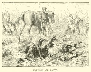 Blucher v Ligny od German School