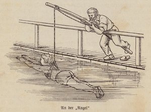 Chlapec se učí plavat (rytina) od German School