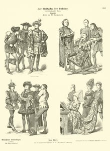 Burgundské kostýmy, polovina 15. století od German School