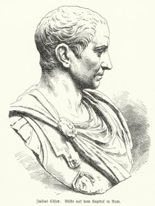 Busta Julia Caesara (litho) od German School