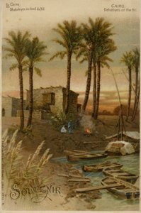 Káhira - Dahabea na Nilu (chromolit) od German School