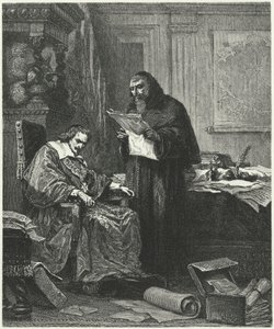 Kardinál Richelieu a jeho důvěrník a agent Pere Joseph (rytina) od German School