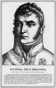 Carl Philipp, princ ze Schwarzenbergu (rytina) od German School