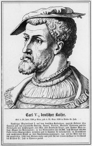 Carl V, Deutscher Kaiser (rytina) od German School