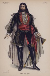 Carl, z Die Rauber (Loupežníci) od Friedricha Schillera (barevné lito) od German School