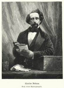Charles Dickens , anglický romanopisec (litho) od German School