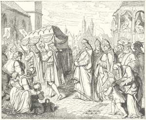Karel IV. po pohřebním průvodu německého krále Gunthera von Schwarzburg od German School