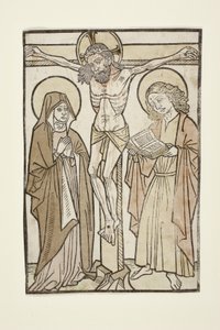 Kristus na kříži mezi Marií a svatým Janem, 1460-70 od German School