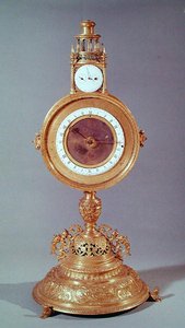 Hodiny ve formě monstrance patřící kardinálu de Granvelle, Augsburg, 1564 (zlacená měď) od German School
