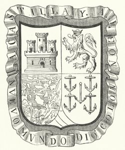 Erb Kryštofa Kolumba (rytina) od German School