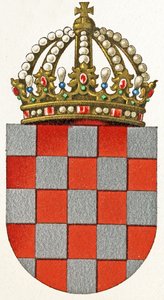 Státní znak Chorvatska, kolem roku 1898 od German School