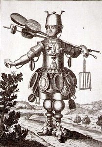 Kostým pro Brazier, hospoda. od Gerarda Valcka (1651/2-1726) kolem 1690 (rytina) od German School