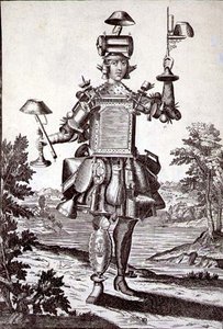 Kostým pro klempíře, hospodu. od Gerarda Valcka (1651/2-1726) kolem 1690 (rytina) od German School