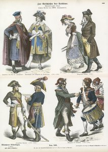 Kostýmy revoluční Francie, konec 18. století od German School