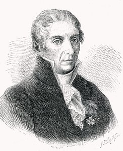 Hrabě Alessandro Volta (1745-1827) vyrytý Adolfem Clossem (1840-94) od German School