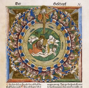 Stvoření Evy, 1483 od German School