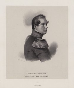 Korunní princ Frederick William Pruský (litho) od German School