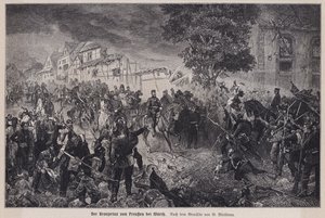 Korunní princ Frederick Pruský v bitvě u Woerth, Francie, francouzsko-pruská válka od German School