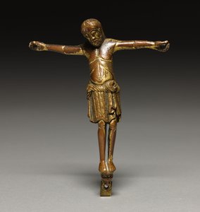 Ukřižovaný Kristus, cca 1200 (zlacený bronz) od German School