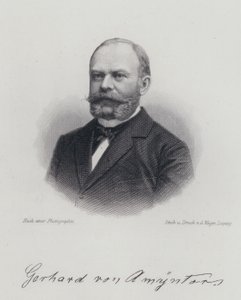 Dagobert von Gerhardt , německý voják, básník a romanopisec (rytina) od German School