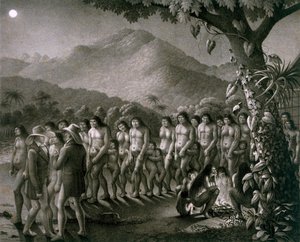 Tanec kmene Puri, ilustrace z Atlasu cesty v Brazílii od German School