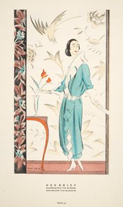 Der Brief, Coat Dress by Kurnen, from Styl, pub.1922 (pochoir print) od German School