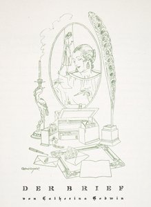 Der Brief od Catheriny Godwin, ze Styl, pub. 1922 (pochoir print) od German School