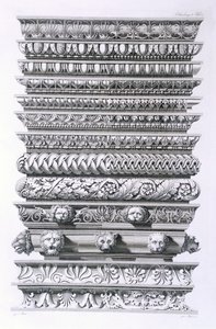 Designy pro římsy, 1856 od German School