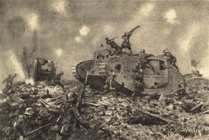 Zničení anglických tanků německými silami od German School