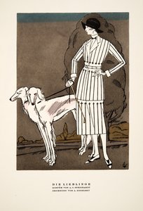 Die Lieblinge", reklama na Módu od A. C. Steinhardta, ze Stylu, vyd. 1922 (pochoárový tisk) od German School