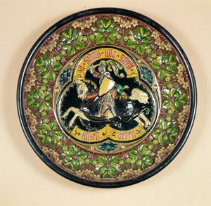Miska s reliéfní výzdobou, Bichweiler z Hamburku, 1880 (hliněné nádobí) od German School