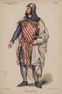 Don Garceran, z Die Judin von Toledo (Židovka z Toleda) od Franze Grillparzera (barevné lito) od German School