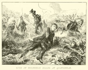 Vévoda z Brunswicku zabit v Quatrebras od German School