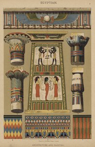 Egyptština, architektura a malířství (barevné lito) od German School