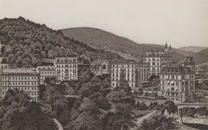 Englische Kirche, Konigsvilla, Bristol, Villa Theresa (litho) od German School